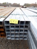 BUNDLE OF (25) LENGTHS OF SQUARE TUBING,  GALVANIZED, 2-1/2