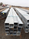 BUNDLE OF (16) LENGTHS OF SQUARE TUBING,  GALVANIZED, 4
