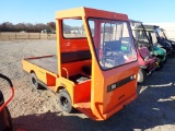 TAYLOR - DUNN FLATBED CART,  CAB, ELECTRIC, DOES NOT RUN