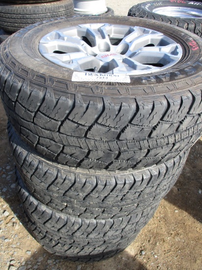 ECOPATH AT (4) TIRES,  275/65R18 ON GMC WHEELS