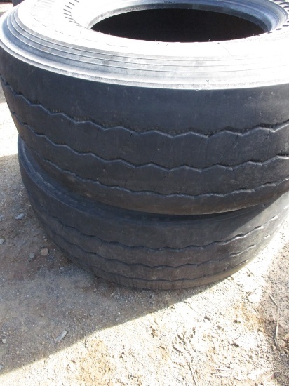 BRIDGESTONE (2) TIRES,  425/65/R22.5