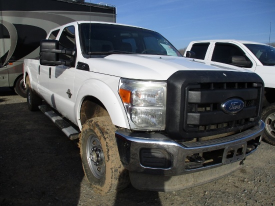 2012 FORD F250 TRUCK, WHITE 281,000 +mi,  CREW CAB, 4X4, POWERSTROKE DIESEL