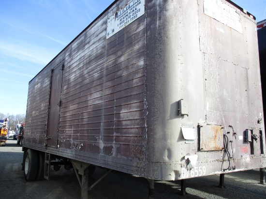 PUP VAN TRAILER,  20 FT., SINGLE AXLE, SPRING RIDE, 11R24.5 TIRES ON BUDDS,