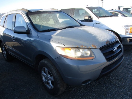 2008 HYUNDAI SANTA FE CAR 235,618  V6, GAS, PS, AC, STARTS & RUNS S# 5NMSG1