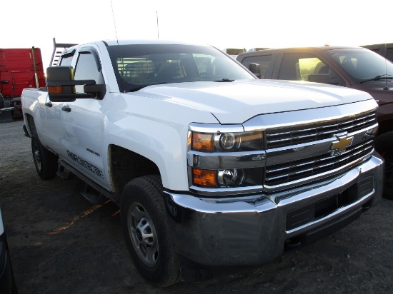 2018 CHEVROLET 2500HD PICKUP TRUCK, (+/-) 111,396  CREW CAB, V8 GAS, AUTO,
