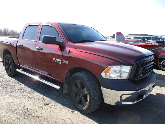 2017 DODGE RAM 1500 PICKUP TRUCK, (+/-) 185,360  CREW CAB, 5.7 HEMI GAS ENG