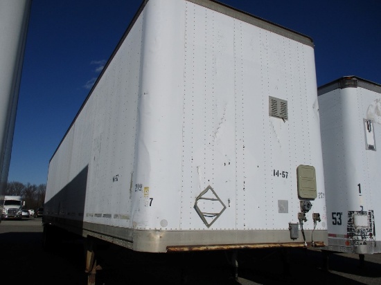 1991 PINES VAN TRAILER,  40', SLIDING TANDEMS, 22.5 TIRES ON STEEL HUB PILO