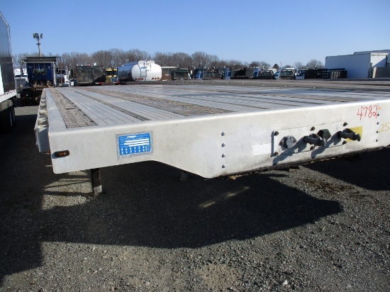 2014 TRANSCRAFT 48X102 COMBO FLAT BED TRAILER,  SPREAD AXLE, AIR RIDE, 22.5