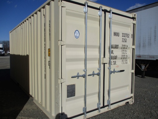 SHIPPING CONTAINER,  20'. SET OF SIDE DOORS, FORK HOLES S# HHXU3327520