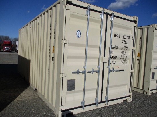 SHIPPING CONTAINER,  20'. SET OF SIDE DOORS, FORK HOLES S# HHXU3327474