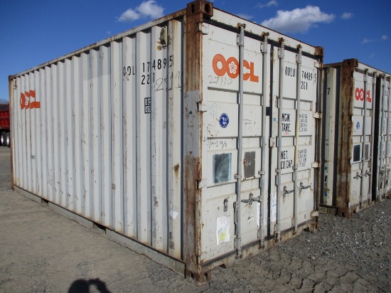 SHIPPING CONTAINER,  20'. SET OF SIDE DOORS, FORK HOLES S# DOLU1744895