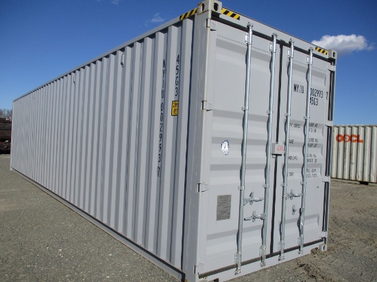 SHIPPING CONTAINER,  40', HIGH CUBE, (2) SETS OF SIDE DOORS, (1) SET OF END
