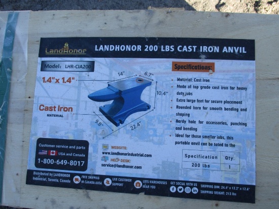 2024 PALADIN LHR-CIA200 CAST IRON ANVIL