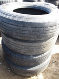 FIRESTONE (4) TIRES,  295/75R22.5