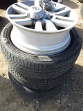 BRIDGESTONE (3) TIRES,  245/60R20 & TOYOTA 4RUNNER WHEELS