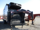 REEFER TRAILER,  GOOSENECK, W/ FRONT TOOLBOX, SIDE SWING DOORS, DUAL AXLE,