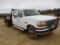 1997 FORD F350 XLT TRUCK,  CREWCAB, 7.3 DIESEL, BAD TRANS, METALWORK BED, G