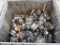 WOODEN BOX FULL OF STARTERS & ALTERNATORS