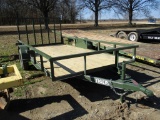 2025 TIGER TX TRAILER,  12', SINGLE AXLE, RAMP TAILGATE, WOOD FLOOR S# 7S3B