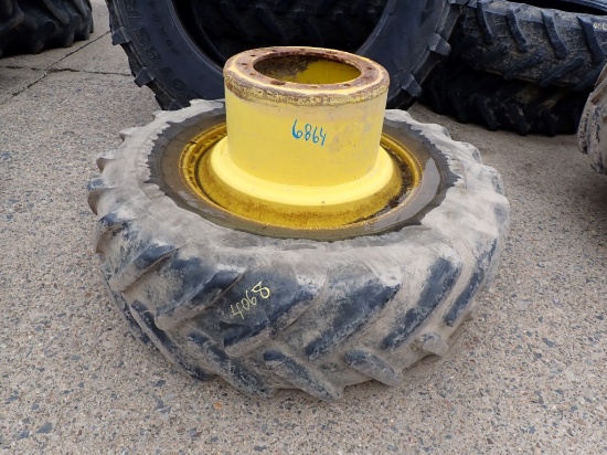 (2) TIRE & WHEEL,  W/ SPACER, 80/70R34