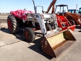 CASE 1290 WHEEL TRACTOR,  W/ LOADER, 5' BUCKET, 540 PT, 3 PT **RADIATOR & P