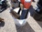BUCKET OF PUSH BROOM HEADS,