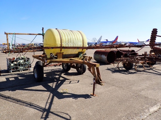 SHOPBUILT SPRAYER,  50', PULL TYPE,  W/ 500 GALLON TANK