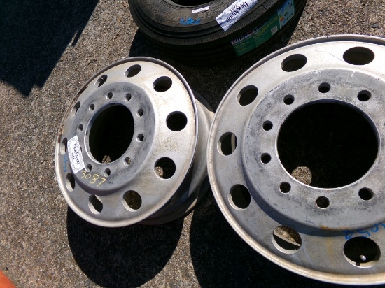 (2) ALUMINUM WHEELS,  24.5",