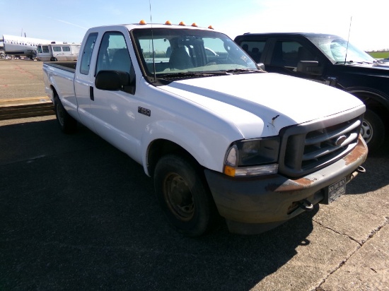 2003 FORD F250 PICKUP TRUCK, 362,000 (+/-)  EXTENDED CAB, ML & W, AUTO, 5.4