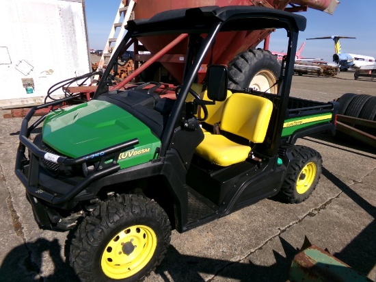 2020 JOHN DEERE 865M UTV, 1,243 (+/-)  4X4, ROOF, MANUAL TILT BED, DIESEL