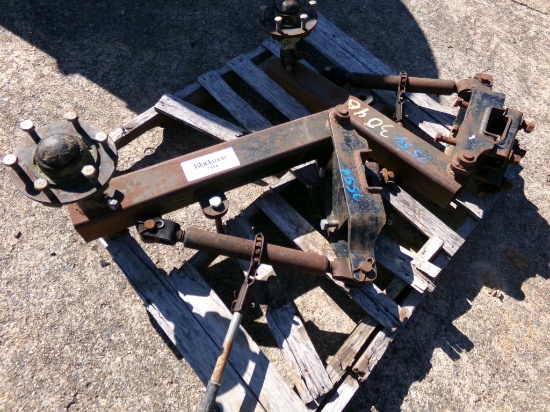 SET OF BOLT ON GAUGE WHEEL BRACKETS,  W/ ADJUSTERS
