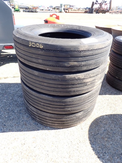 (4) 11R22.5 HWY TIRES,  ORIGINAL
