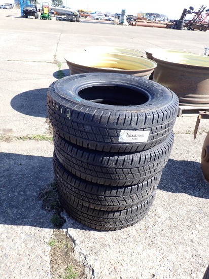 (4) 225/75R16 10-PLY TRAILER TIRES,