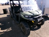 2021 CAN AM HD8 DPS UTV, (+/-) 657.6  CREW CAB, SPORT ROOF, FLIP DOWN WINDS