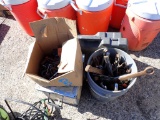 BOX MISC,  TOOLS, WRENCHES, CASE W/ SOCKETS