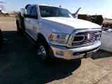 2014 RAM 3500 PICKUP TRUCK, 286,000 (+/-)  CREW CAB, W/ SERVICE BED, AC, HE