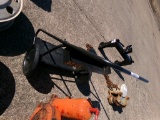 OXYGEN AND ACETYLENE CART,  METAL FRAME
