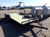 TRAILER,  SHOP BUILT, 16', TANDEM AXLE, **NEW TIRES & AXLES**