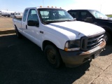 2003 FORD F250 PICKUP TRUCK, 362,000 (+/-)  EXTENDED CAB, ML & W, AUTO, 5.4