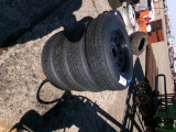 (4) TRAILER WHEELS & TIRES,  205/70R15, 5 HOLE, BRAND NEW