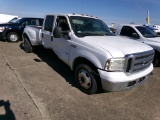 2006 FORD F350 PICKUP TRUCK,  CREW CAB, DUALLY, 6.0 DIESEL, AUTO TRANS., PW