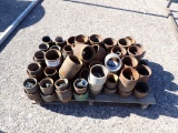 (60) PALLET OF THREADED COUPLINGS,  METAL, VARIOUS SIZES