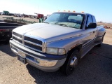 1999 DODGE RAM 3500 PICKUP TRUCK, 286,557 (+/-)  DUALLY, EXTENDED CAB W/ HA