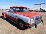 1992 DODGE 3500 PICKUP TRUCK, 222,184 (+/-)  5.9 CUMMINS DIESEL, AUTO TRANS