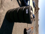 (4) 225/75R16 10-PLY TRAILER TIRES,  ON 1-TON RIMS
