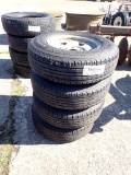 (4) 205/75R14 8-PLY TRAILER TIRES,  ON RIMS
