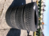 (4) 11R22.5 LUG TIRES,  ORIGINAL