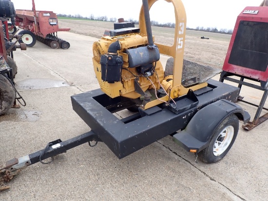 POWER UNIT, 2,326 (+/-)  3 CYL DIESEL, TRAILER MOUNTED **CRANK IS BROKEN LO