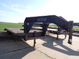 TRAILER,  GOOSE NECK, 20', 5' DOVE TAIL, TANDEM AXLE, SINGLE WHEEL, FOLDING
