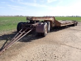 LOW BOY TRAILER,  22' W/ DOVE TAIL, W/ DOLLY, NO TITLE